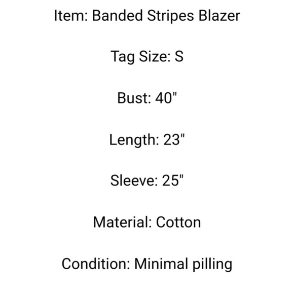 Lilka Anthropologie Banded Stripes Blazer - Picture 5 of 5